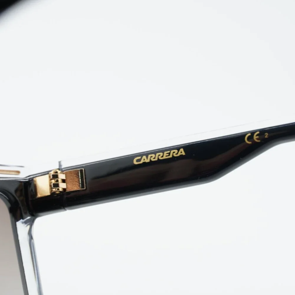CARRERA 22/N 02M2 HA Sunglasses Black/Gold Shield Frame, Brown Gradient Lenses